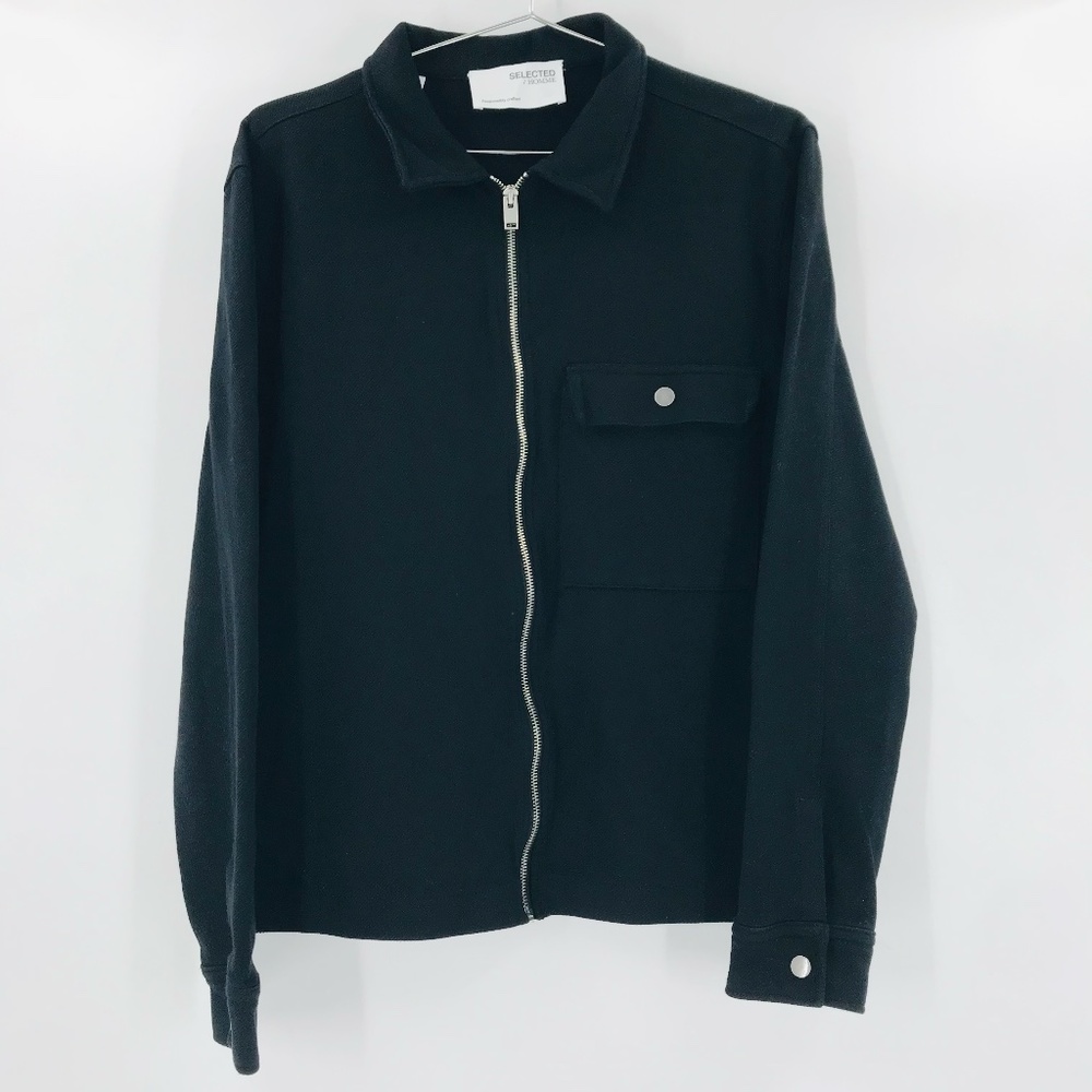 Selected Homme Full Zip Jacket Black Size Large